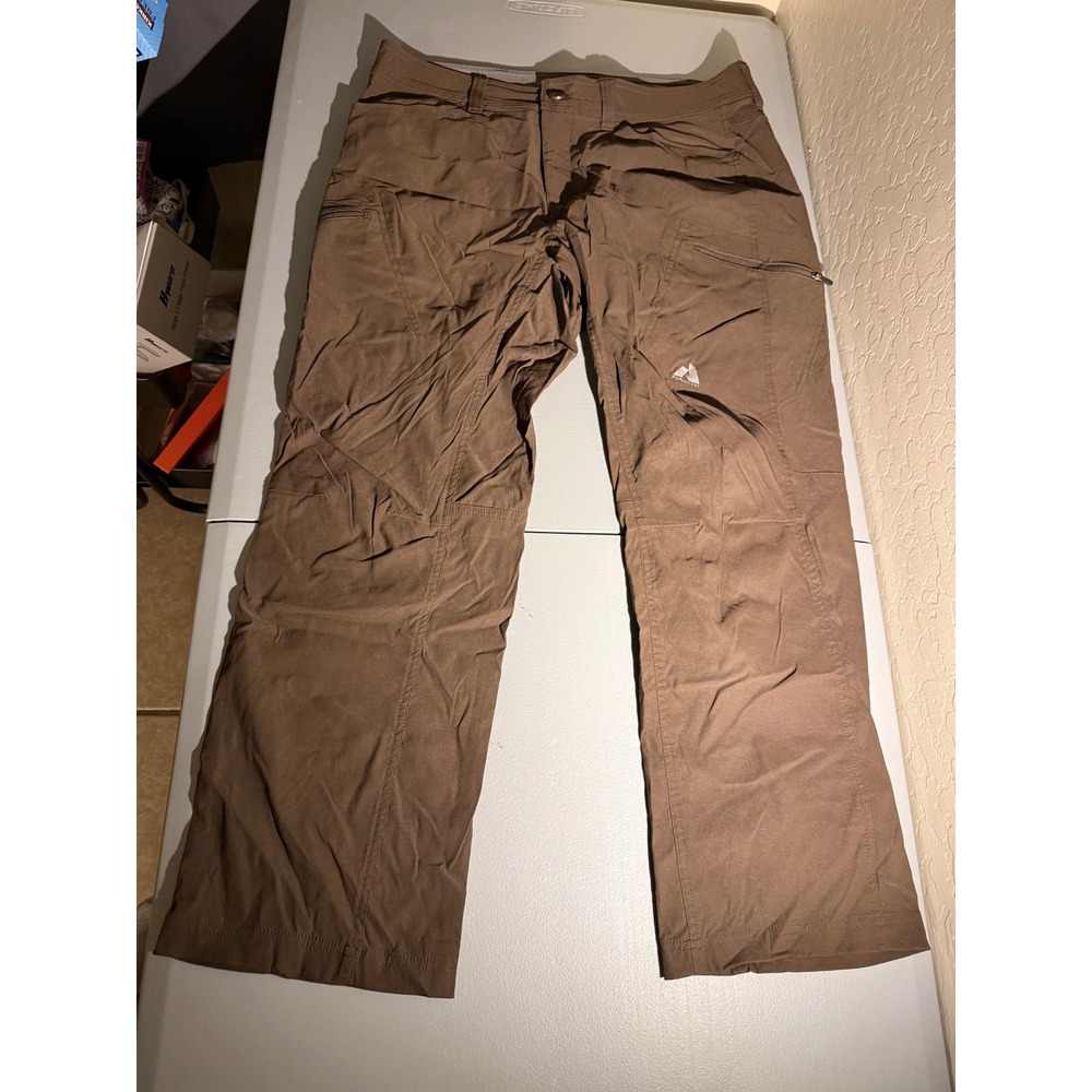 Eddie Bauer First Ascent Guide Pro Pants Mens 36x30 Brown Hiking Outdoor Stretch